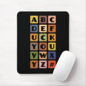 Tapis De Souris Naughty Alphabets mousepad (Avec souris)