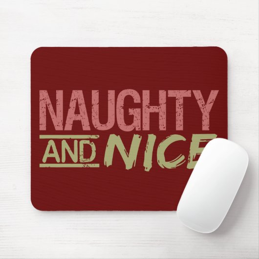 Tapis De Souris Naughty AND Nice mousepad personnalisé (Avec souris)