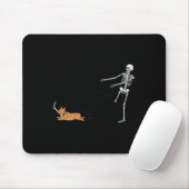 Tapis De Souris Naughty Corgi Chien Fun Skeleton Halloween (Avec souris)
