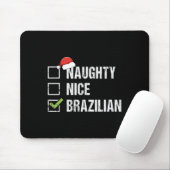 Tapis De Souris Naughty Nice Brésil Brésil Santa Hat Noël (Avec souris)