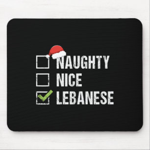 Tapis De Souris Naughty Nice Liban Père Noël Cadeau de Noël