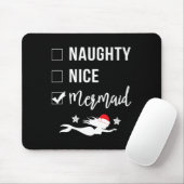 Tapis De Souris Naughty Nice Sirène Funny Sirène Noël (Avec souris)