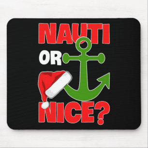 Tapis De Souris Nauti Naugty Ou Nice Père Noël Xmas Croisière Sai