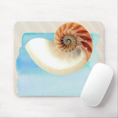 Tapis De Souris Nautilus Coquillage et sable (Avec souris)