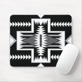 Tapis De Souris Navajo Black & Grey Mousepad (Avec souris)