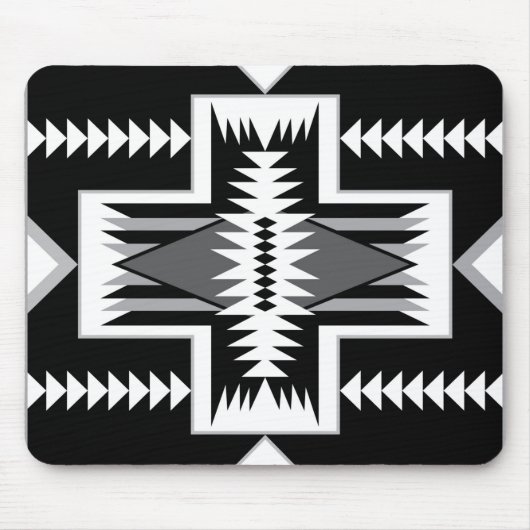 Tapis De Souris Navajo Black & Grey Mousepad (Devant)