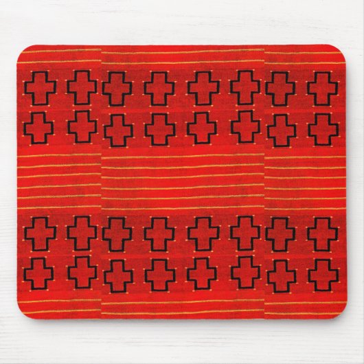 Tapis De Souris Navajo de tissage tribal amérindien du sud-ouest (Devant)