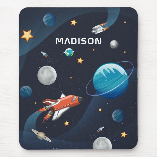Tapis De Souris Navette à fusée du Motif spatial Galaxy (Devant)