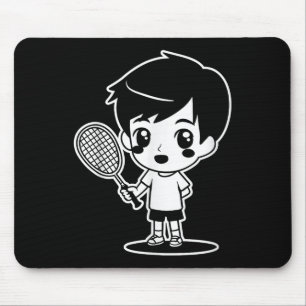 Tapis De Souris Navette sport Badminton Cartoon Racquet pour enfan