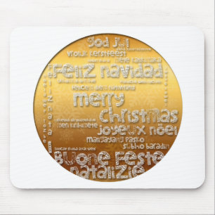 Tapis De Souris Navidad Noël International Salutation Mousepad