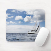 Tapis De Souris Navigation de yacht en mer ouverte (Avec souris)
