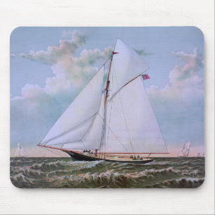 Tapis De Souris Navire de voile antique sloop yacht voilier océan