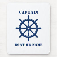 Navire nautique Roue Capitaine et bateau ou nom Ma