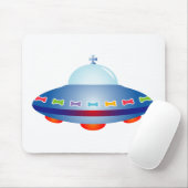 Tapis De Souris Navire spatial UFO (Avec souris)