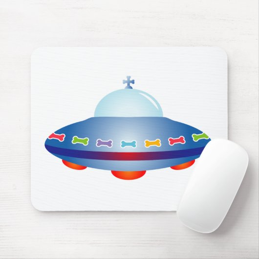 Tapis De Souris Navire spatial UFO (Avec souris)