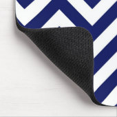 Tapis De Souris Navy Blue and White Large Chevron Zig Zag (Coin)