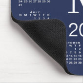 Tapis De Souris Navy Blue and White Monogram 2026 Calendar (Coin)