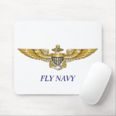 Tapis De Souris Navy_Pilot_Wings, MARINE de MOUCHE (Avec souris)