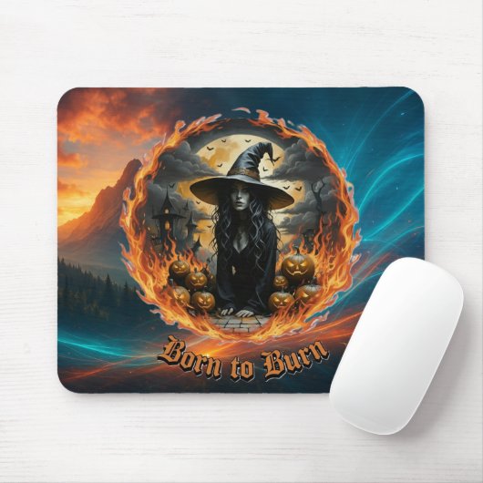 Tapis De Souris Né à Burn Witch Mousepad (Avec souris)