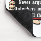 Tapis De Souris Ne discutez jamais avec un imbécile (Coin)