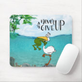 Tapis De Souris Ne jamais renoncer à la grenouille Choquant l'oise (Avec souris)