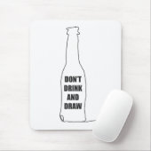 Tapis De Souris Ne pas boire et tirer (Avec souris)