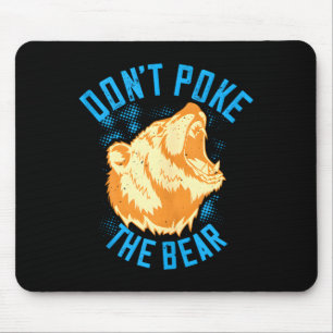 Tapis De Souris Ne titille pas l'ours grizzly drôle ours rétro