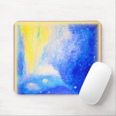 Tapis De Souris Nebula Stars Bleu, Jaune et Lait Blanc. Commandez  (Avec souris)
