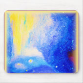 Tapis De Souris Nebula Stars Bleu, Jaune et Lait Blanc. Commandez  (Devant)