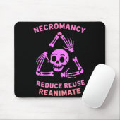 Tapis De Souris Necromancy Reduce Reuse Reanimate Skeleton Design  (Avec souris)