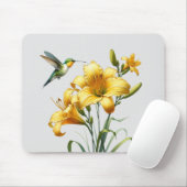 Tapis De Souris Nectar Blaster : Hummingbird & Lily Mousepad (Avec souris)