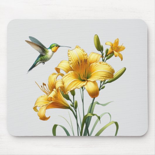 Tapis De Souris Nectar Blaster : Hummingbird & Lily Mousepad (Devant)