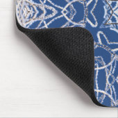 Tapis De Souris Neige Bleue Bleue Bleue et Star Kaleidoscope (Coin)