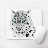 TAPIS DE SOURIS NEIGE LEOPARD (Avec souris)