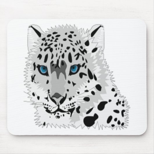 TAPIS DE SOURIS NEIGE LEOPARD (Devant)