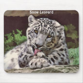 Tapis De Souris NEIGE LEOPARD Mousepad (Devant)