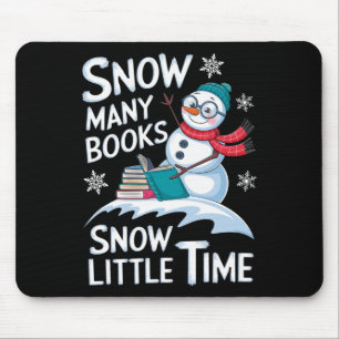 Tapis De Souris Neige Nombreux Livres Neige Peu de temps Snowman