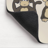 Tapis De Souris N'entendre aucun singe malin - Nouveau (Coin)