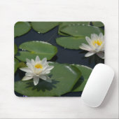 Tapis De Souris Nénuphar blanc Mousepad (Avec souris)
