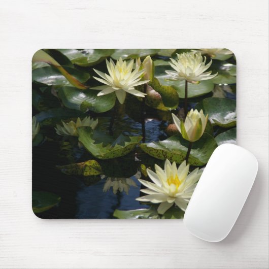 Tapis De Souris Nénuphar jaune Mousepad (Avec souris)