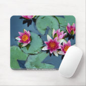 Tapis De Souris Nénuphar robuste, rouge, laydekeri de Nymphaea (Avec souris)