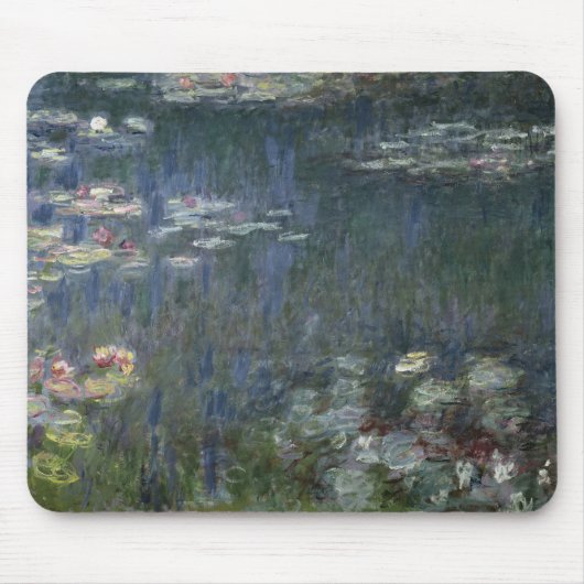 Tapis De Souris Nénuphars de Claude Monet | : Réflexions vertes (Devant)