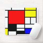 Tapis De Souris Néo--plasticism style de Mondrian (Avec souris)