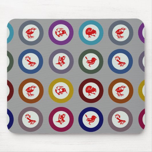 Tapis De Souris Néo-Zélandais Espèces indigènes et endémiques (Devant)