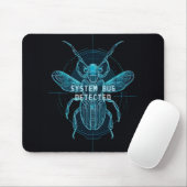 Tapis De Souris Neon Blueprint System Bug Programmer Desk (Avec souris)