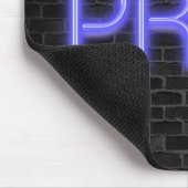 Tapis De Souris néon brillant signe PRAY en brique (Coin)