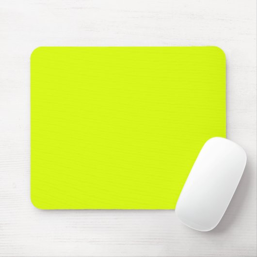 Tapis De Souris Neon Chartreuse couleur solide | Couleur tendance (Avec souris)