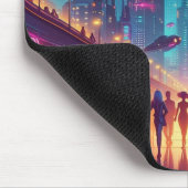 Tapis De Souris Neon Cityscape (Coin)