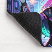 Tapis De Souris Neon Cyberpunk Tech Witch - Futuristic Art Design (Coin)