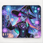 Tapis De Souris Neon Cyberpunk Tech Witch - Futuristic Art Design (Devant)